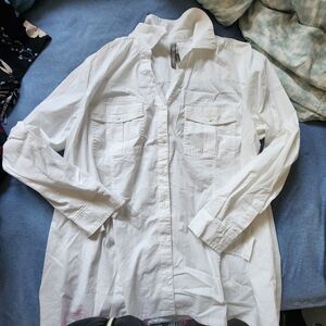 Women's White Button Down Shirt